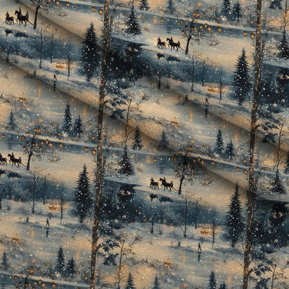 Lamplight Snowfall Pattern 7 Minky Fabric
