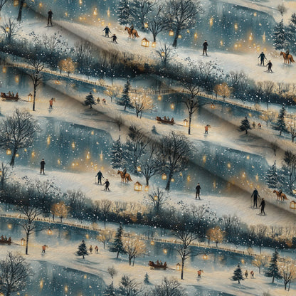 Lamplight Snowfall Pattern 8 Minky Fabric