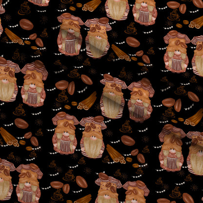 Latte Lane Pattern 1 Minky Fabric