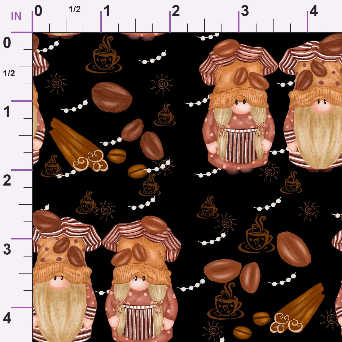 Latte Lane Pattern 1 Minky Fabric