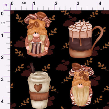 Latte Lane Pattern 2 Minky Fabric