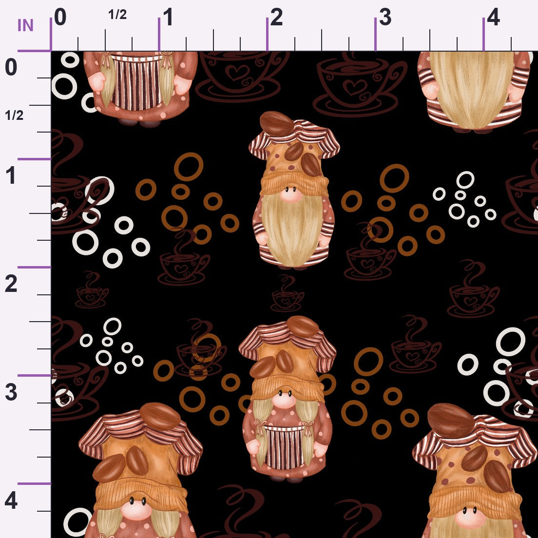 Latte Lane Pattern 3 Minky Fabric