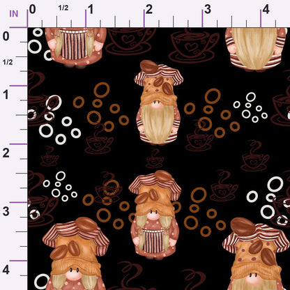 Latte Lane Pattern 3 Minky Fabric