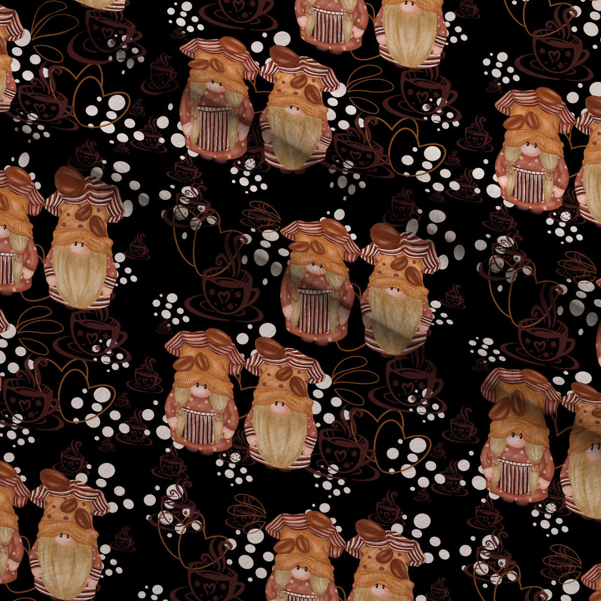 Latte Lane Pattern 4 Minky Fabric