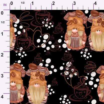 Latte Lane Pattern 4 Minky Fabric