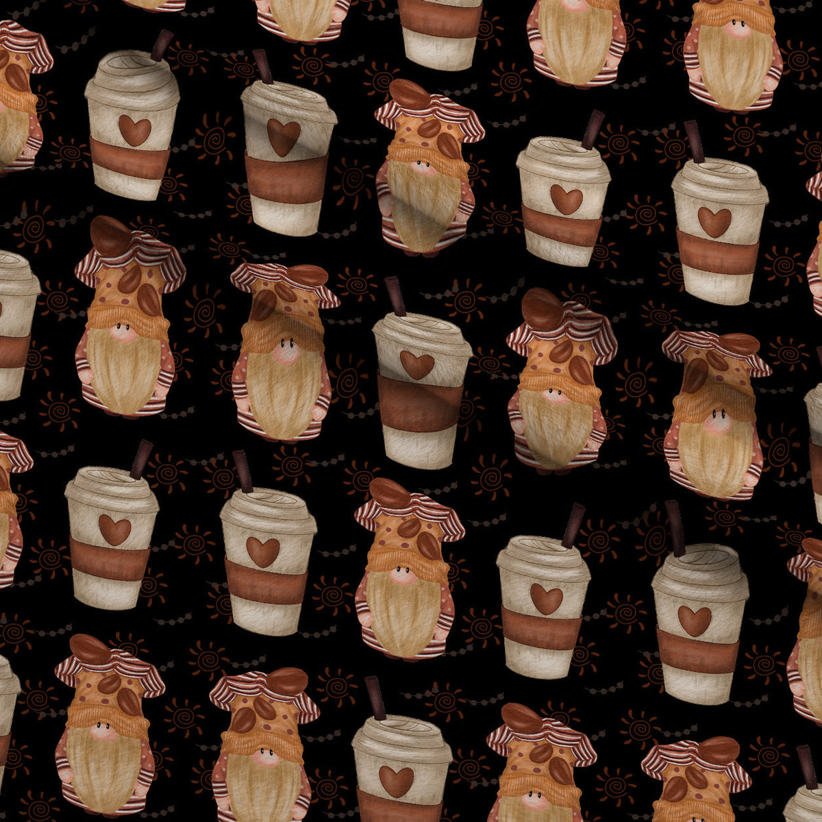 Latte Lane Pattern 5 Minky Fabric