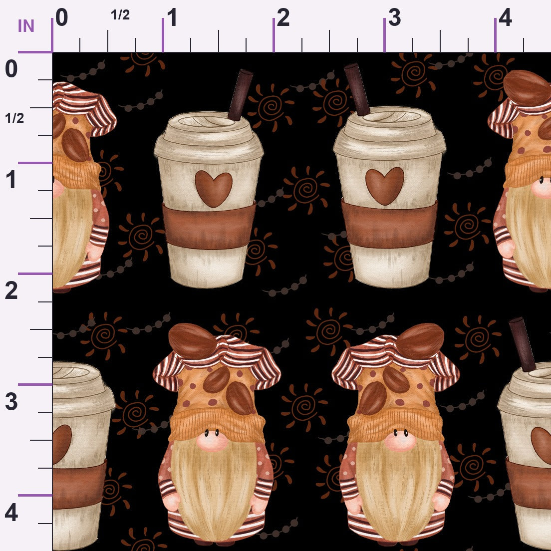 Latte Lane Pattern 5 Minky Fabric