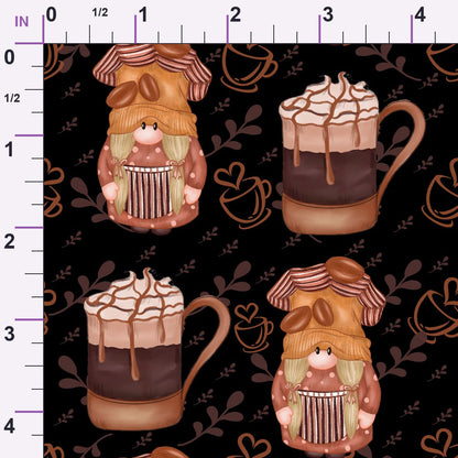 Latte Lane Pattern 6 Minky Fabric
