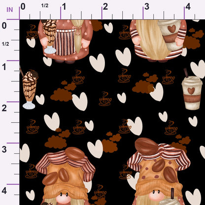 Latte Lane Pattern 8 Minky Fabric