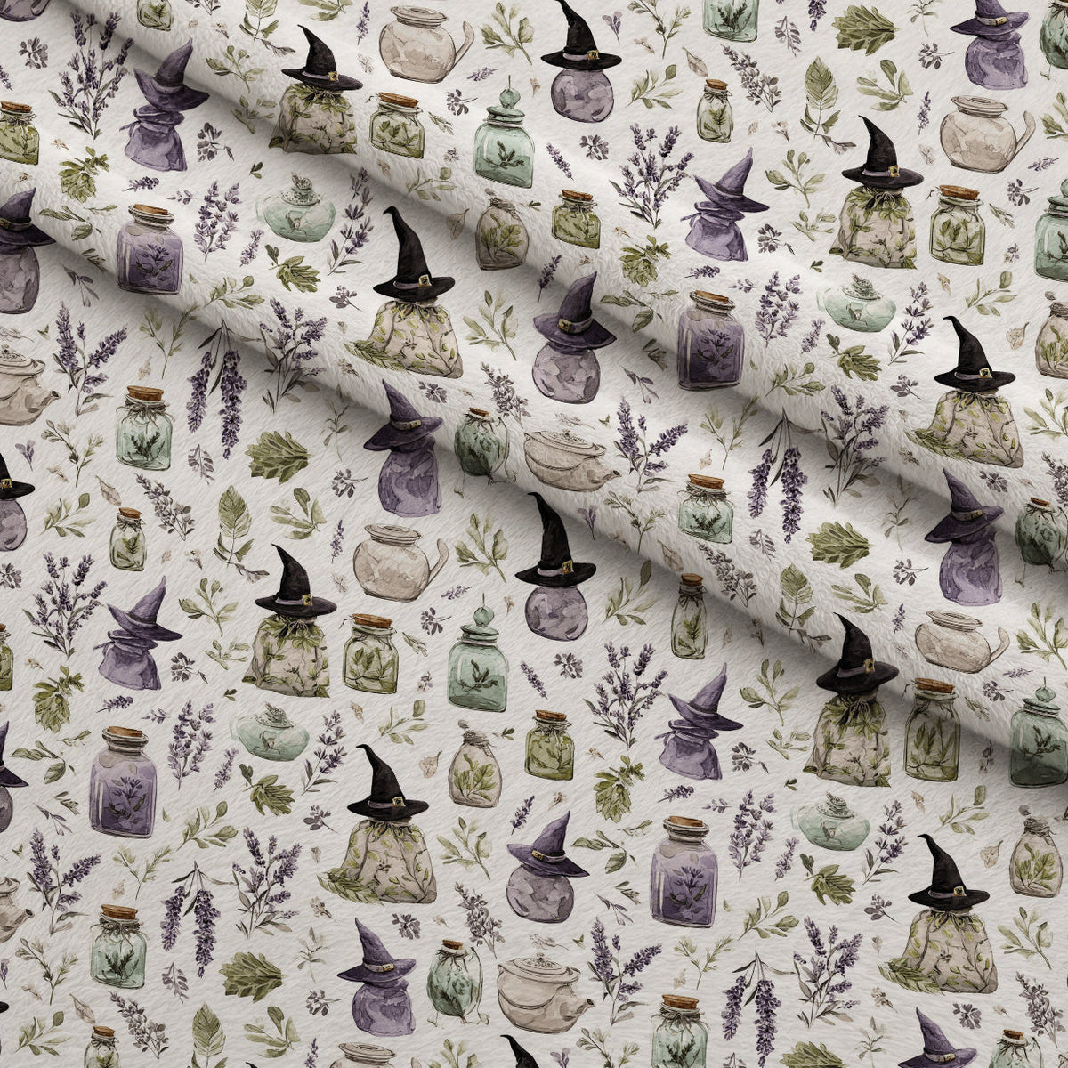 Lavender Apothecary Pattern 1 Minky Fabric
