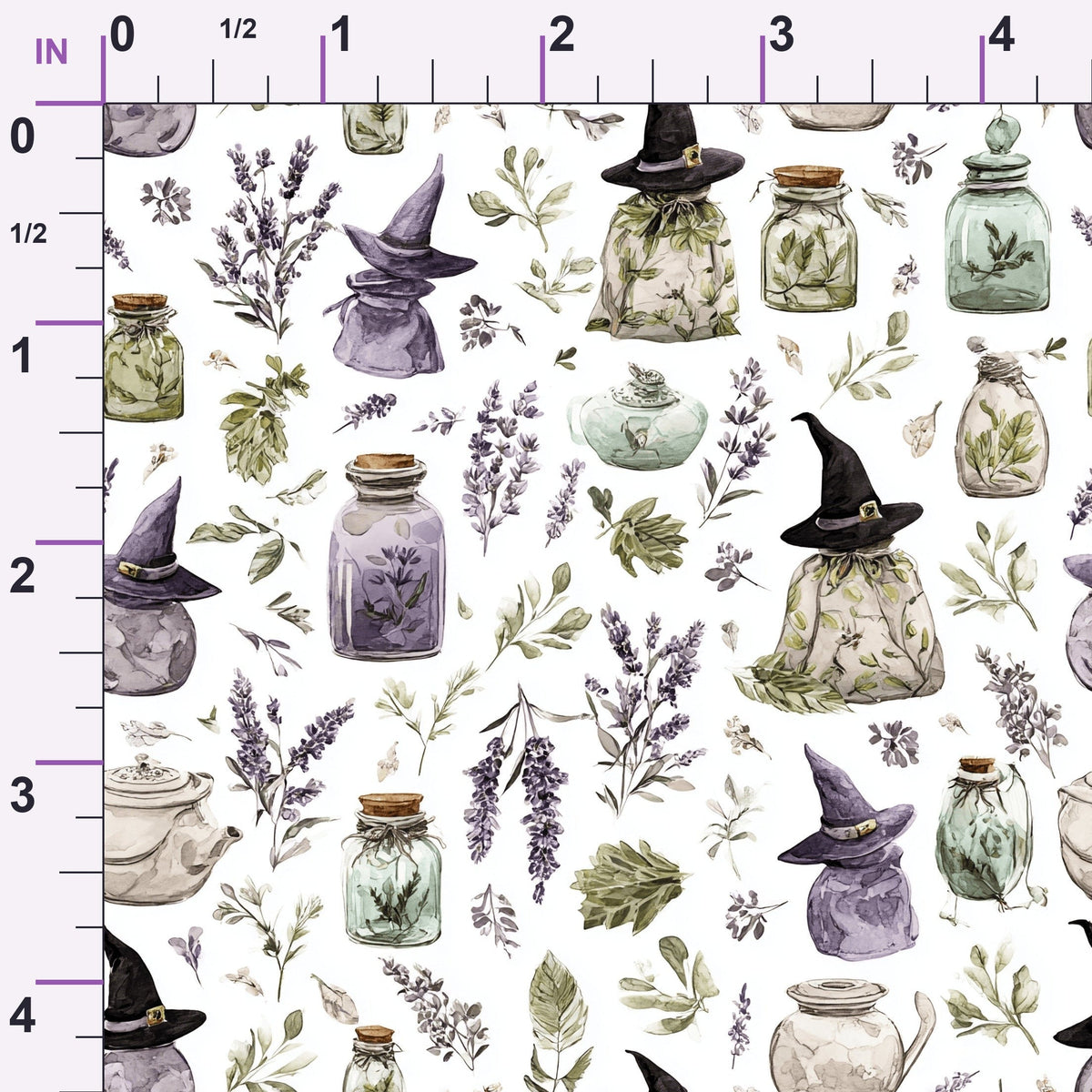 Lavender Apothecary Pattern 1 Minky Fabric