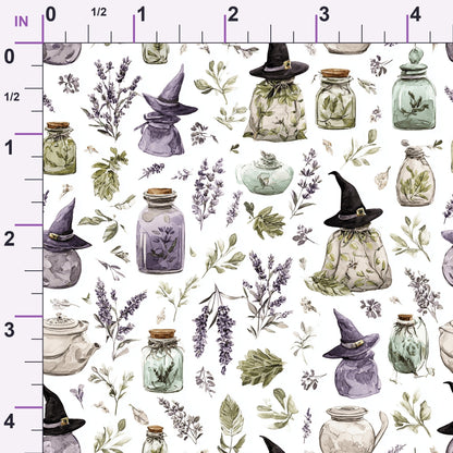 Lavender Apothecary Pattern 1 Minky Fabric