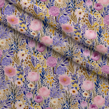 Lavender Meadow Pattern 10 Minky Fabric