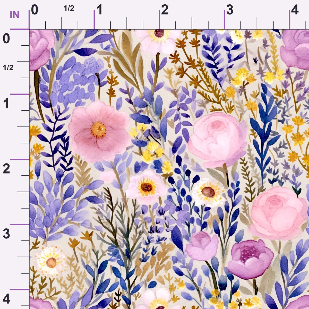 Lavender Meadow Pattern 10 Minky Fabric