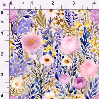 Lavender Meadow Pattern 10 Minky Fabric