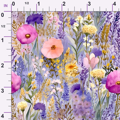Lavender Meadow Pattern 11 Minky Fabric