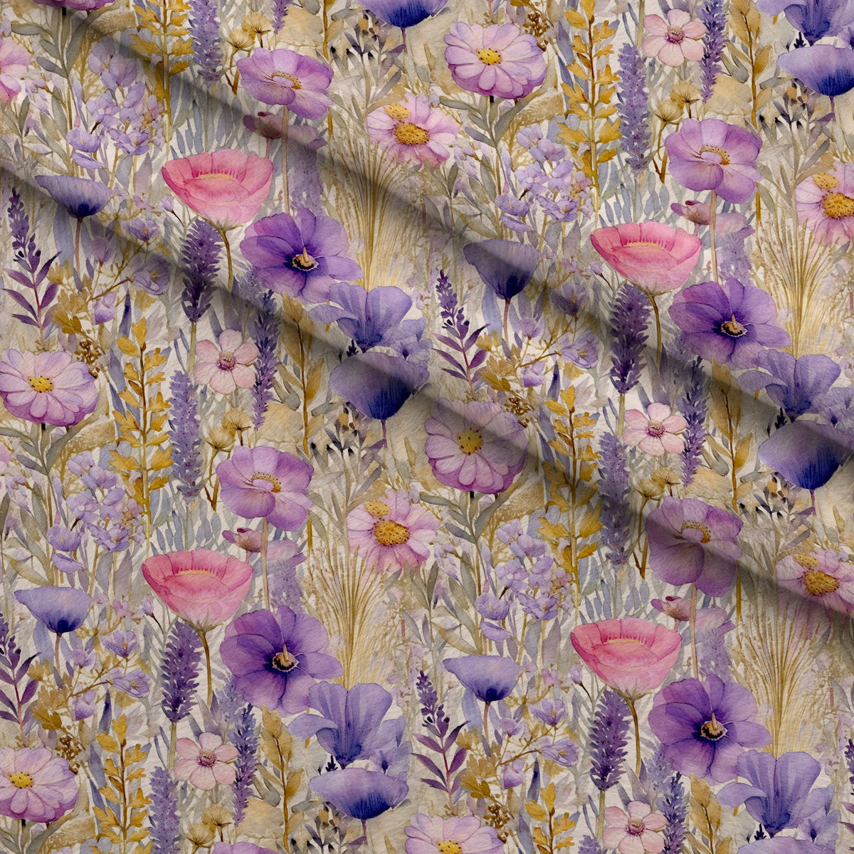 Lavender Meadow Pattern 12 Minky Fabric