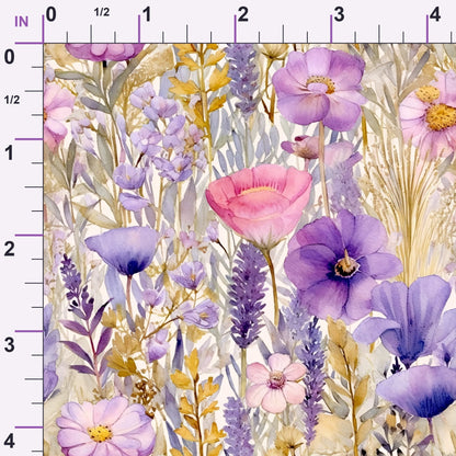 Lavender Meadow Pattern 12 Minky Fabric