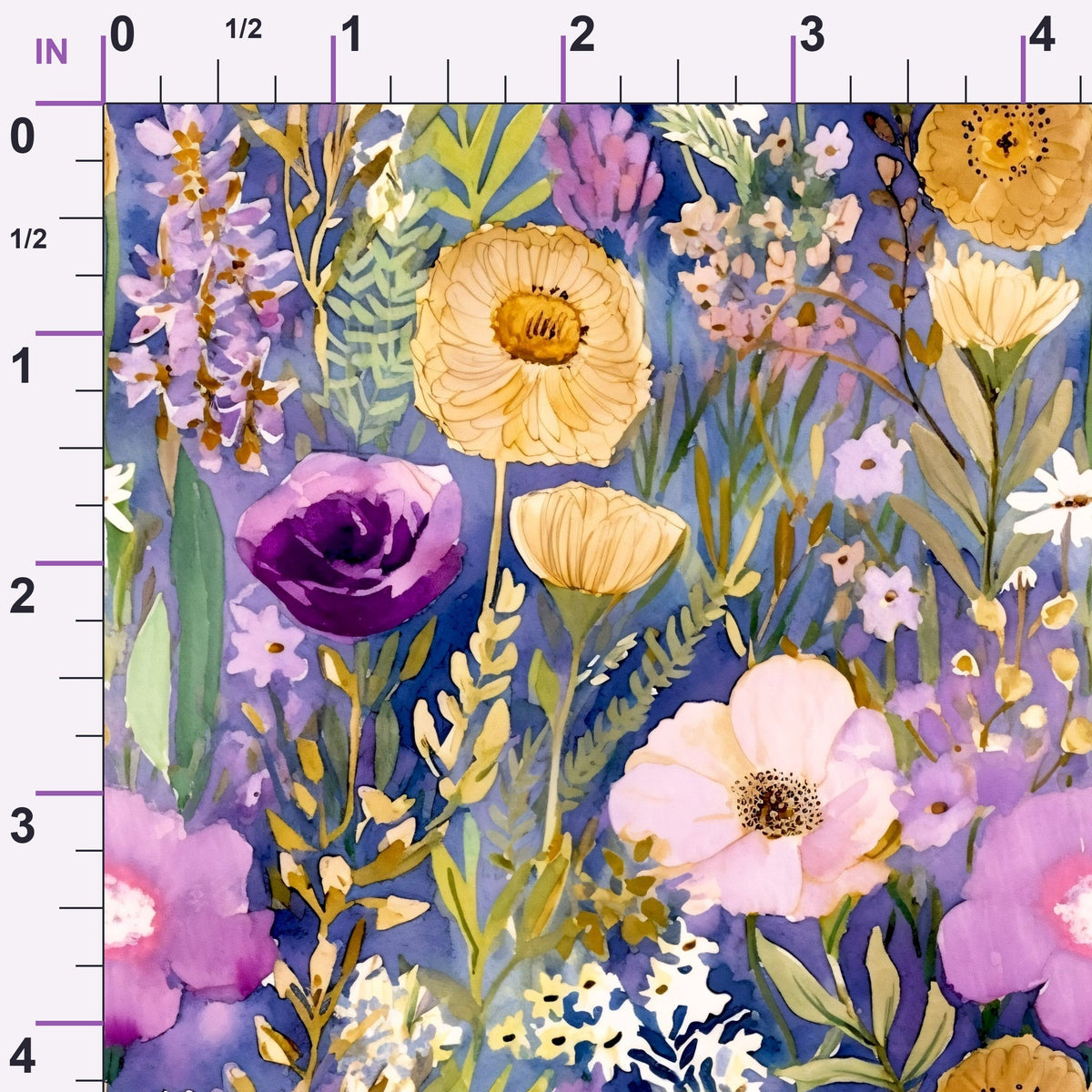 Lavender Meadow Pattern 15 Minky Fabric
