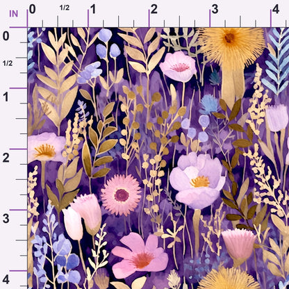 Lavender Meadow Pattern 16 Minky Fabric