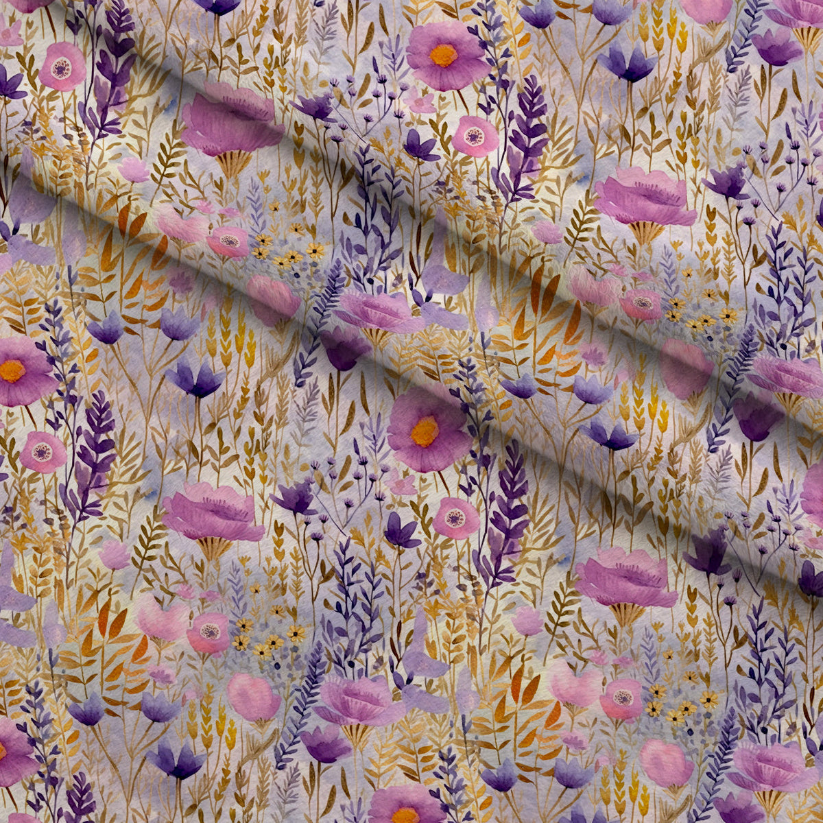 Lavender Meadow Pattern 18 Minky Fabric