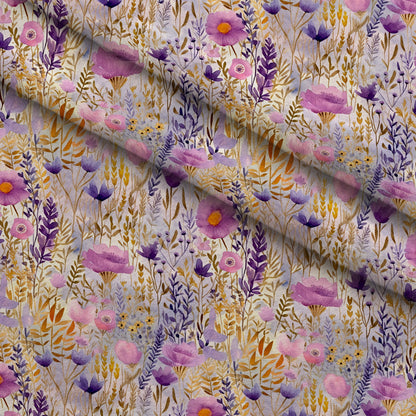 Lavender Meadow Pattern 18 Minky Fabric