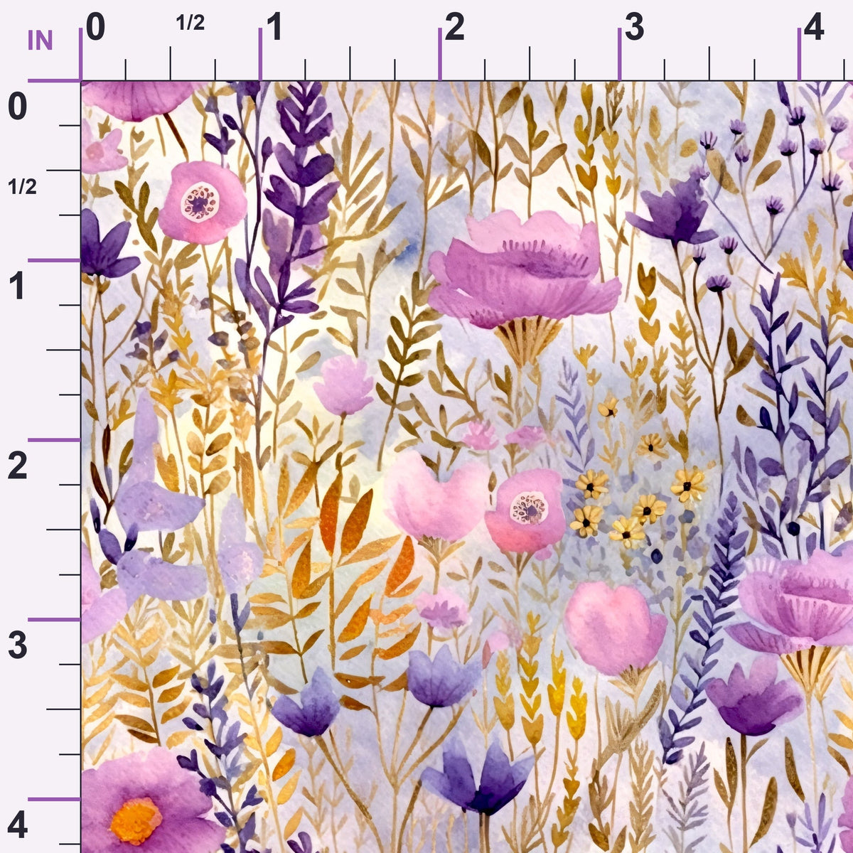 Lavender Meadow Pattern 18 Minky Fabric
