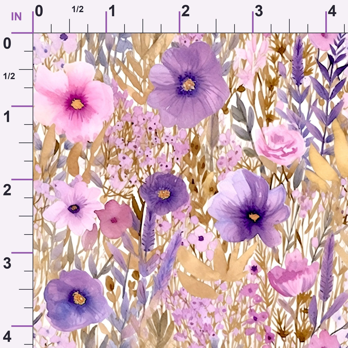 Lavender Meadow Pattern 19 Minky Fabric