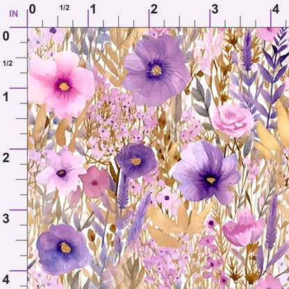 Lavender Meadow Pattern 19 Minky Fabric