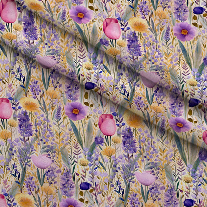 Lavender Meadow Pattern 20 Minky Fabric