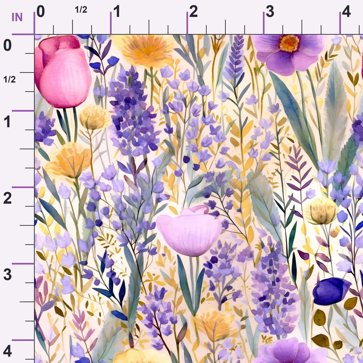 Lavender Meadow Pattern 20 Minky Fabric