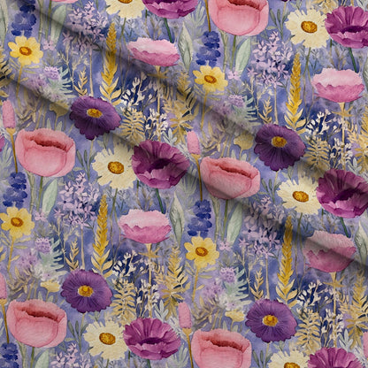 Lavender Meadow Pattern 3 Minky Fabric