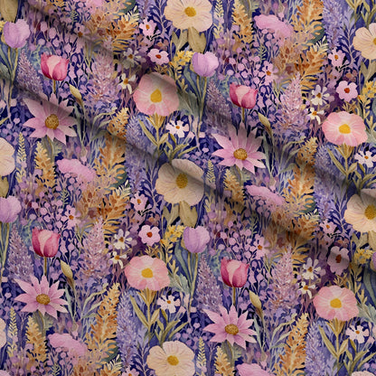 Lavender Meadow Pattern 4 Minky Fabric