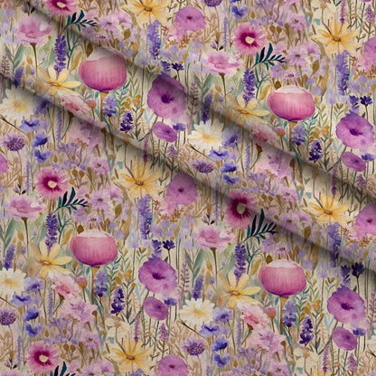 Lavender Meadow Pattern 5 Minky Fabric