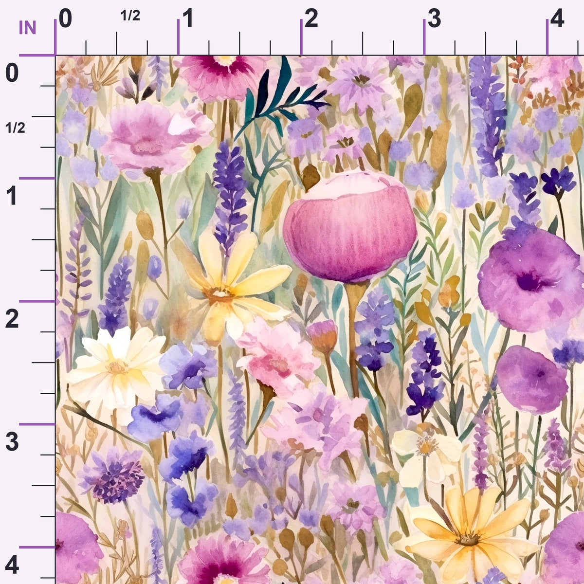 Lavender Meadow Pattern 5 Minky Fabric