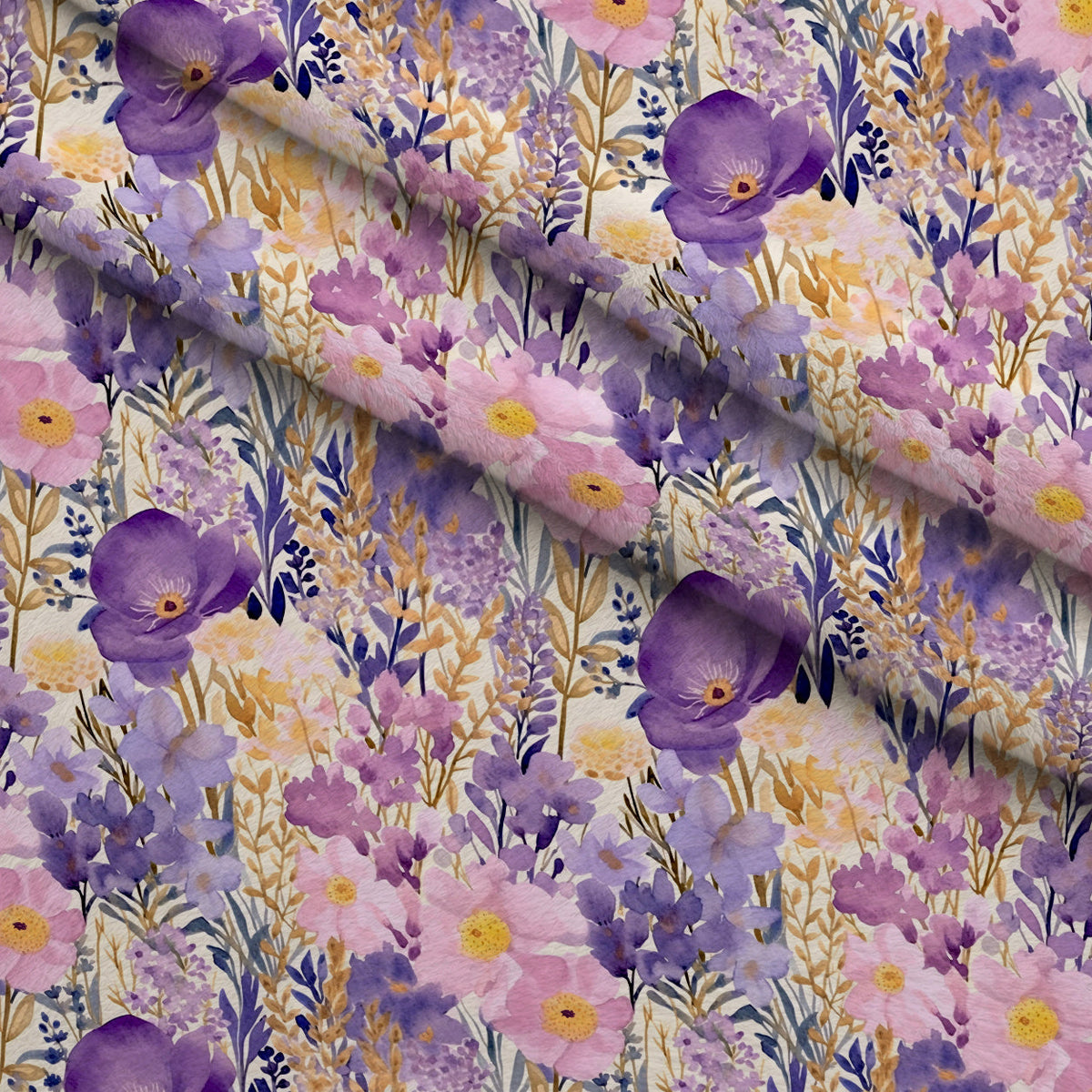 Lavender Meadow Pattern 6 Minky Fabric