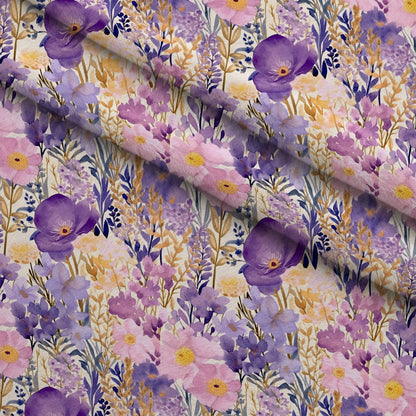 Lavender Meadow Pattern 6 Minky Fabric