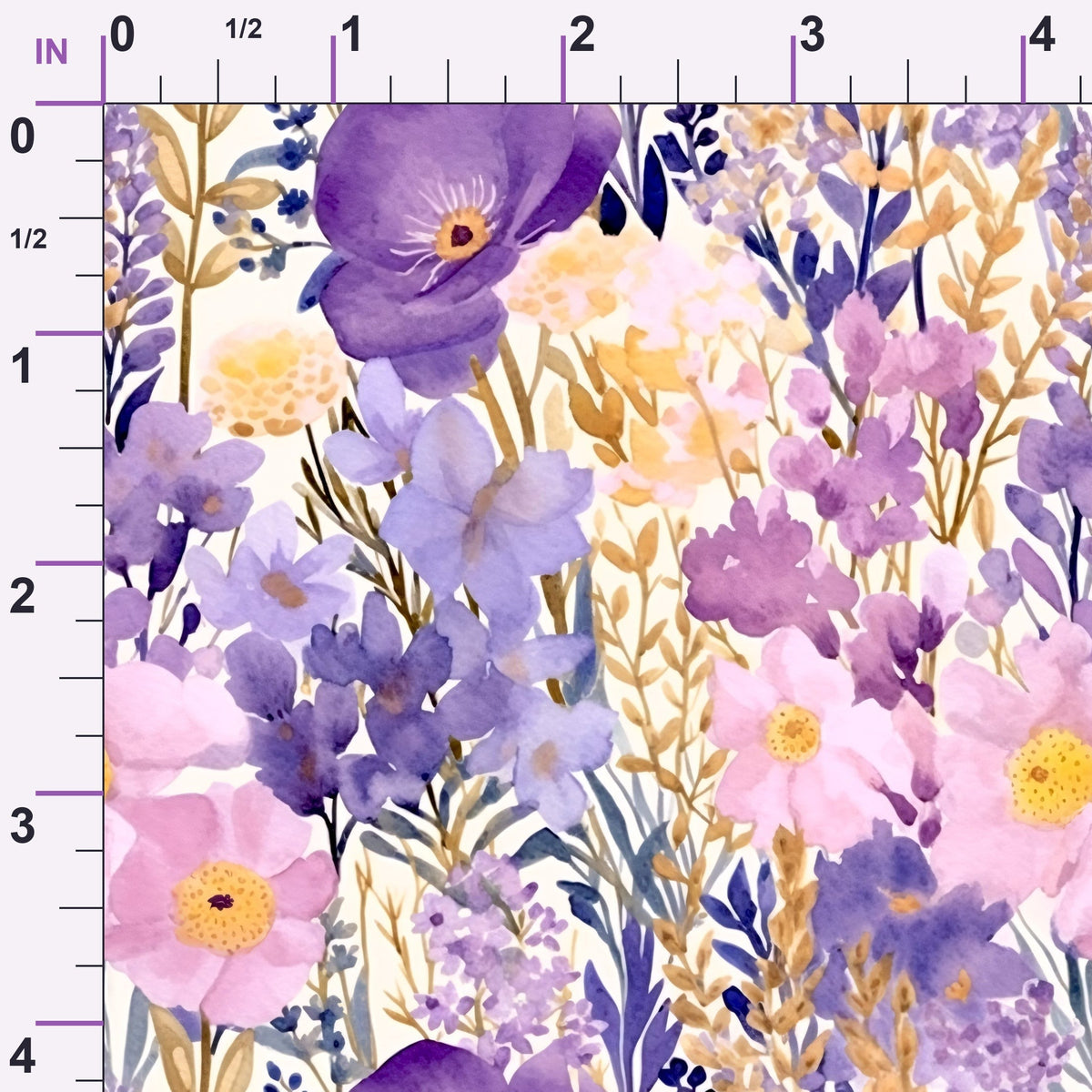Lavender Meadow Pattern 6 Minky Fabric