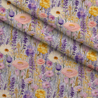 Lavender Meadow Pattern 7 Minky Fabric