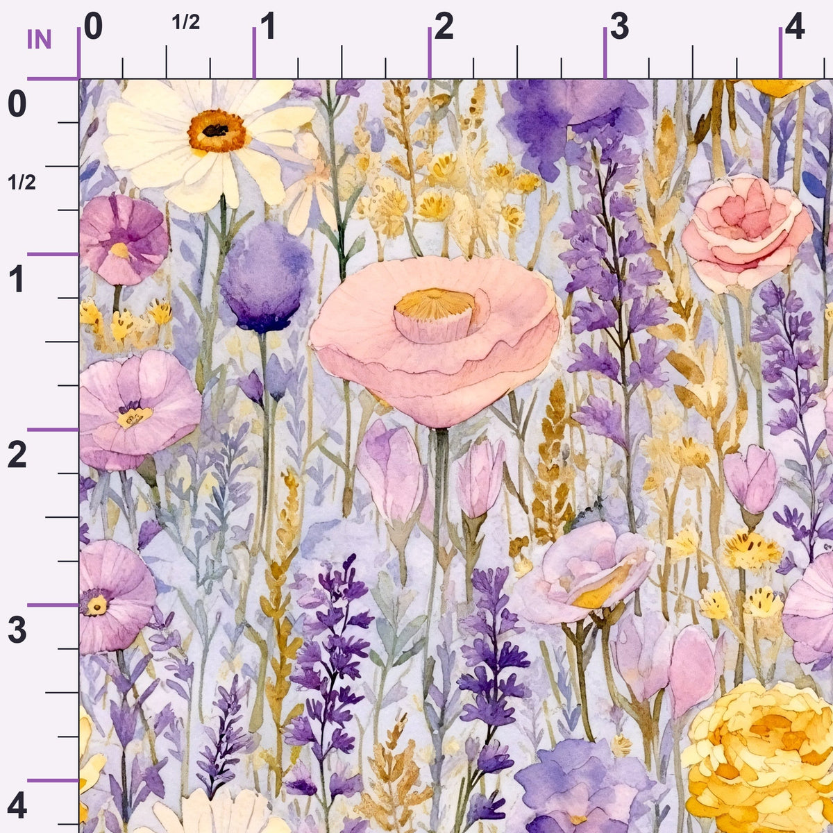 Lavender Meadow Pattern 7 Minky Fabric