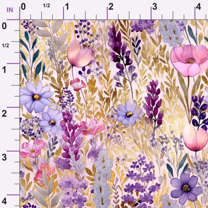 Lavender Meadow Pattern 8 Minky Fabric