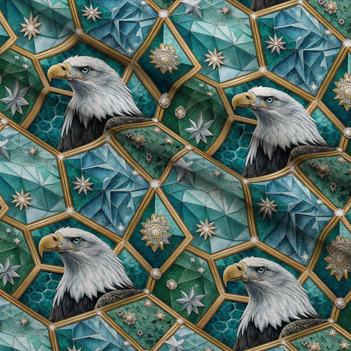 Liberty Eagles Pattern 2 Minky Fabric