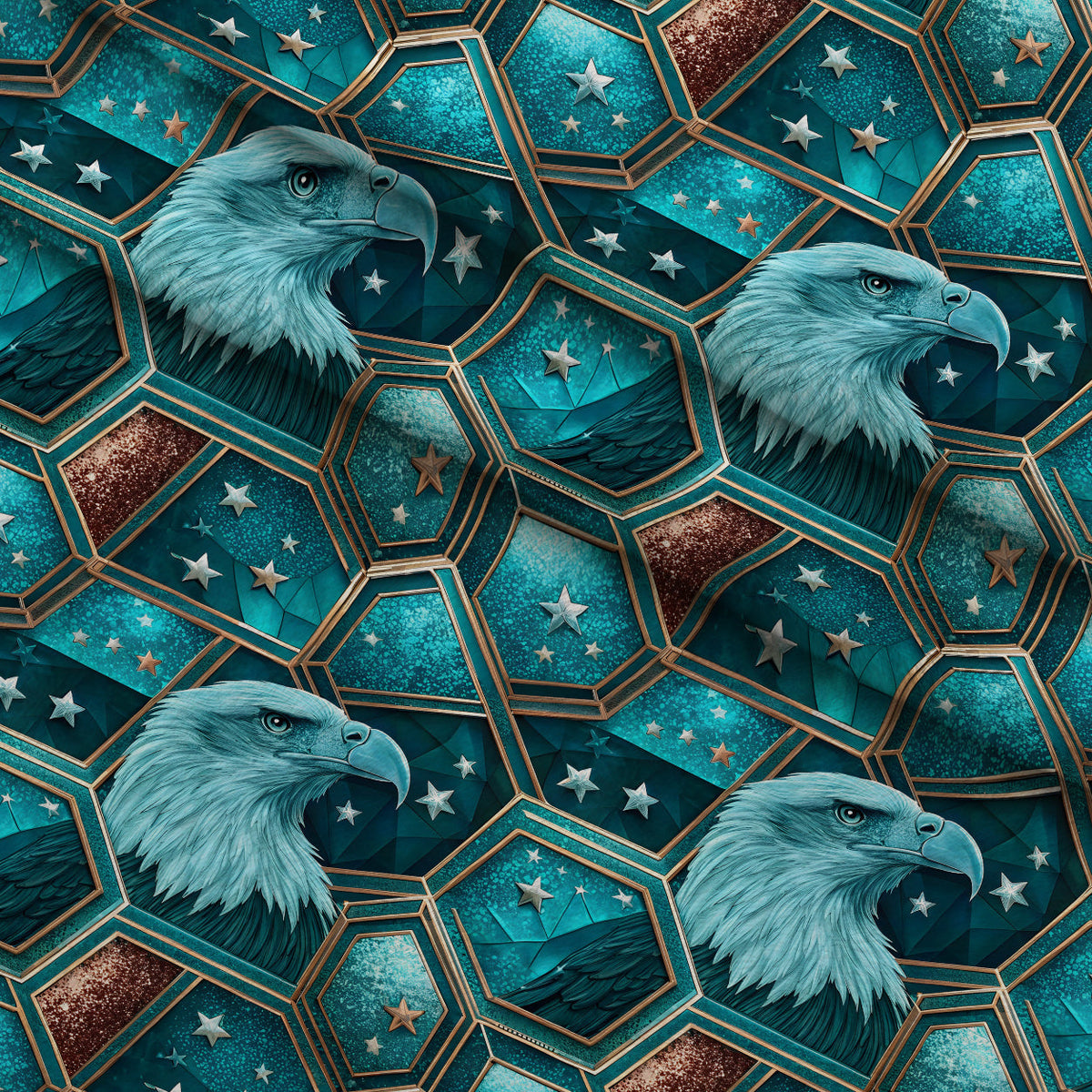 Liberty Eagles Pattern 3 Minky Fabric