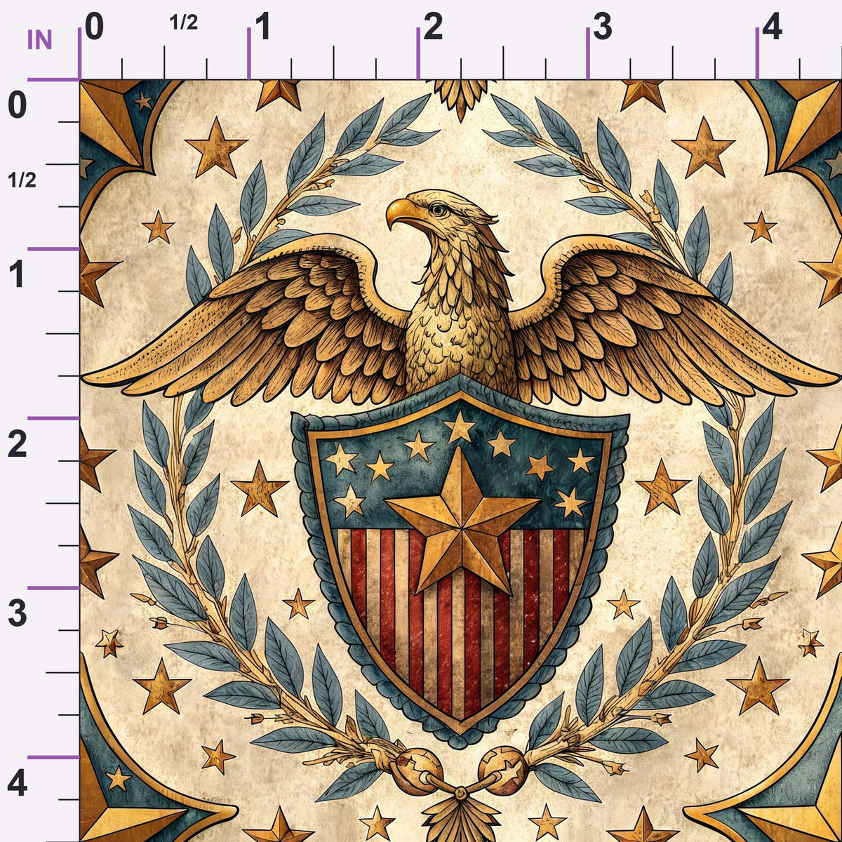 Liberty Eagles Pattern 5 Minky Fabric
