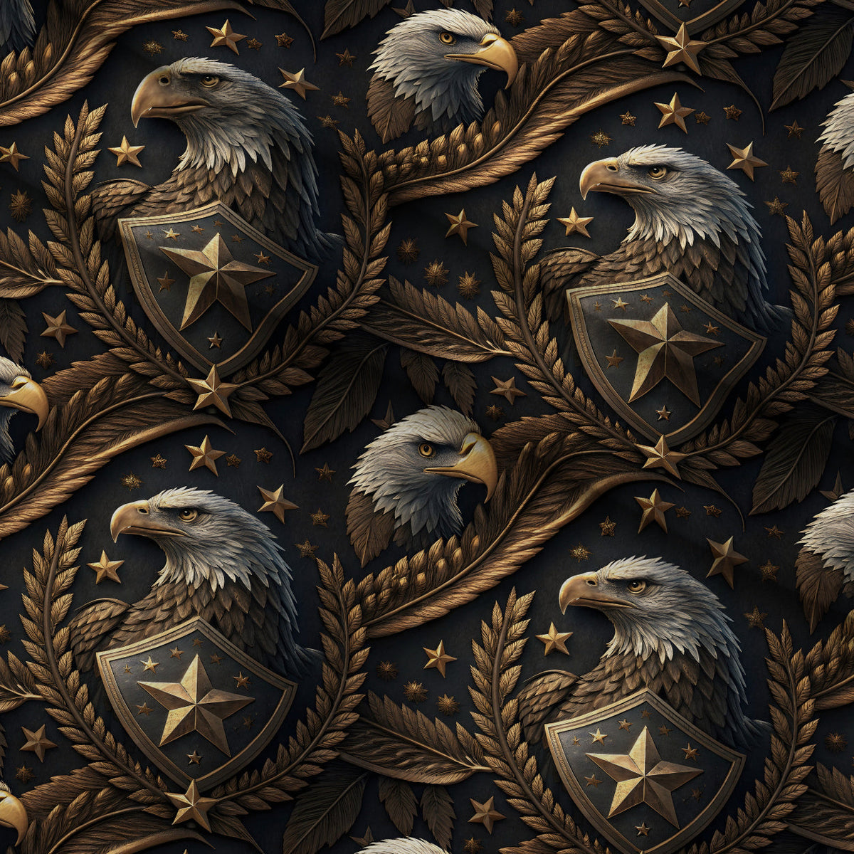 Liberty Eagles Pattern 7 Minky Fabric
