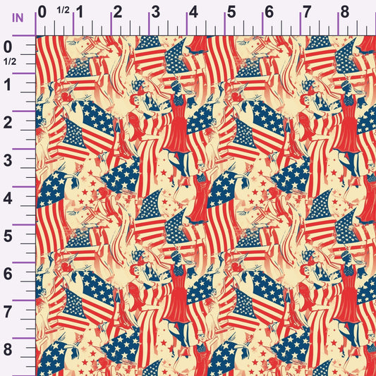 Liberty Gazette Pattern 2 Minky Fabric