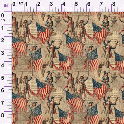 Liberty Gazette Pattern 3 Minky Fabric