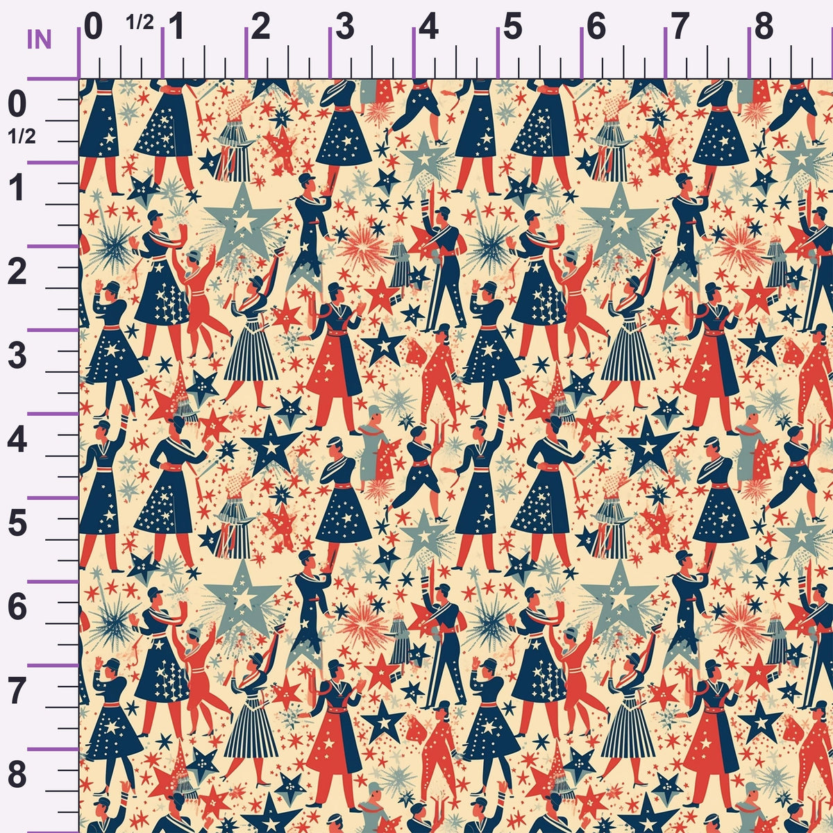 Liberty Gazette Pattern 4 Minky Fabric