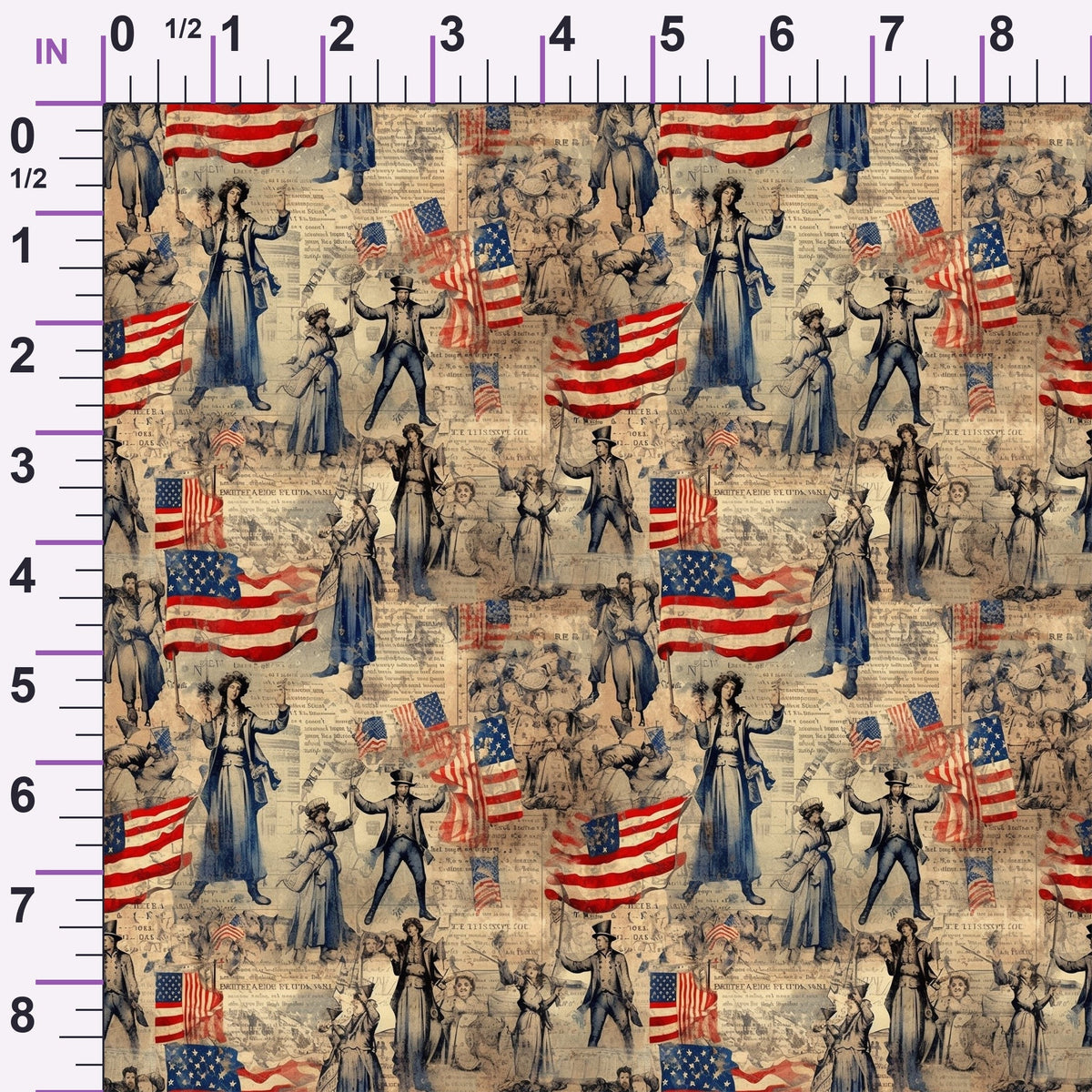 Liberty Gazette Pattern 5 Minky Fabric