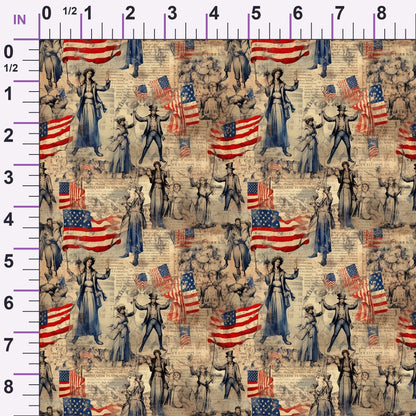 Liberty Gazette Pattern 5 Minky Fabric
